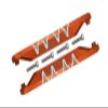 R/C Car Parts : Aluminum Chassis Side Bars (Silver Inlay Version) For Traxxas 1/10 Maxx 4WD Monster Truck - 1Pr Set Orange view 1