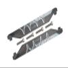 R/C Car Parts : Aluminum Chassis Side Bars (Silver Inlay Version) for Traxxas 1/10 Maxx 4WD Monster Truck - 1Pr Set Gray Silver view 1