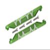 R/C Car Parts : Aluminum Chassis Side Bars (Silver Inlay Version) For Traxxas 1/10 Maxx 4WD Monster Truck - 1Pr Set Green view 1