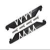 R/C Car Parts : Aluminum Chassis Side Bars (Silver Inlay Version) For Traxxas 1/10 Maxx 4WD Monster Truck - 1Pr Set Black view 1