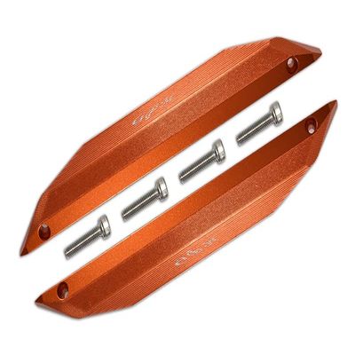 R/C Car Parts : Aluminum Chassis Side Bars For Traxxas 1/10 Maxx 4WD Monster Truck - 1Pr Set Orange
