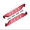 R/C Car Parts : Aluminum Chassis Side Bars (Silver Inlay Version) for Traxxas 1/10 Maxx 4WD Monster Truck - 1Pr Set Red view 1