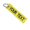 Graceful life Custom Personality Embroidery Text keychain for Car and Motor,Custom ATV Car Keychains Keyring taxiway sleutelhanger (Yellow) view 1