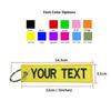 Graceful life Custom Personality Embroidery Text keychain for Car and Motor,Custom ATV Car Keychains Keyring taxiway sleutelhanger (Yellow) view 2