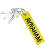 Graceful life Custom Personality Embroidery Text keychain for Car and Motor,Custom ATV Car Keychains Keyring taxiway sleutelhanger (Yellow) view 3