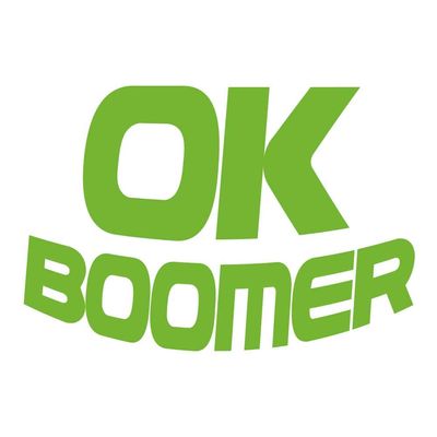 Dark Spark Decals Ok Boomer Bold 10 inch Lime Indoor Outdoor Vinyl Decal