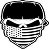 Cartat2s Bandanna American Flag Skull Vinyl Decal America Patriotic USA Car Truck Window Sticker Pick Size and Color (11x7.5, Blue) view 1