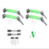 GPM For Traxxas 1/10 Maxx 4WD Monster Truck Upgrade Parts Stainless Steel Tie Rod + 25T Servo Horn & Steel+Aluminum Front + Rear Adjustable Cvd Drive Shaft - 20Pc Set Green view 1