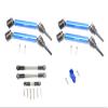 GPM For Traxxas 1/10 Maxx 4WD Monster Truck Upgrade Parts Stainless Steel Tie Rod + 25T Servo Horn & Steel+Aluminum Front + Rear Adjustable Cvd Drive Shaft - 20Pc Set Blue view 1