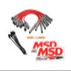 MSD 31639 Super Conductor Spark Plug Wire Set, Red view 2