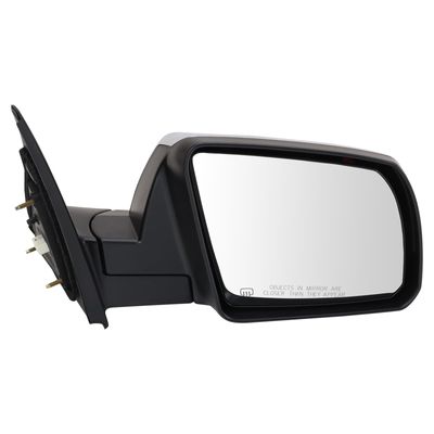 TRQ Passenger Side Power Heated Mirror Manual Folding Chrome Cover Smooth