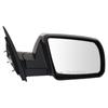 TRQ Passenger Side Power Heated Mirror Manual Folding Chrome Cover Smooth view 1