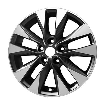 2016-2019 Nissan Sentra Reconditioned, OEM Replacement Alloy Wheel, 17 X 6.5, Machined Dark Bluish Charcoal Metallic Partslink# Aly62730u35