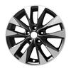 2016-2019 Nissan Sentra Reconditioned, OEM Replacement Alloy Wheel, 17 X 6.5, Machined Dark Bluish Charcoal Metallic Partslink# Aly62730u35 view 1