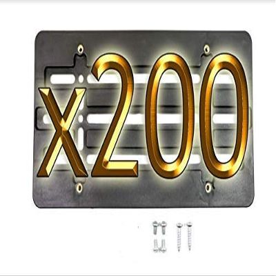 200 Front Bumper License Plate Tag Holder Mount Mounting Relocator Adapter Kit Bracket for Saturn (All Models) Quantity Discount(9.95$ to 6.50$)(Each with 2 Screws + 4 Bolts & 4 Built in Nuts) (200)