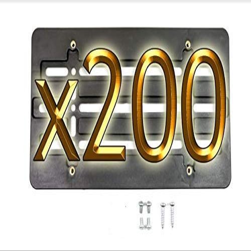 200 Front Bumper License Plate Tag Holder Mount Mounting Relocator Adapter Kit Bracket for Saturn (All Models) Quantity Discount(9.95$ to 6.50$)(Each with 2 Screws + 4 Bolts & 4 Built in Nuts) (200)