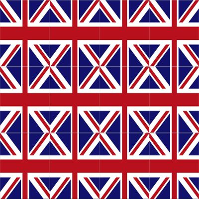 12 Pack 2" Great Britain Square Flag Sticker