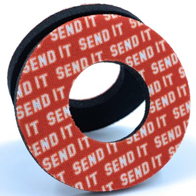 Send IT - BRAP:30 Grip Donuts for Motorcycle, Dirt Bike, BMX, ATV - Soft Foam Pads to Prevent Blisters - Universal Fit, Easy Install - Durable, Comfortable, Anti-Vibration Handlebar Accessories - RED