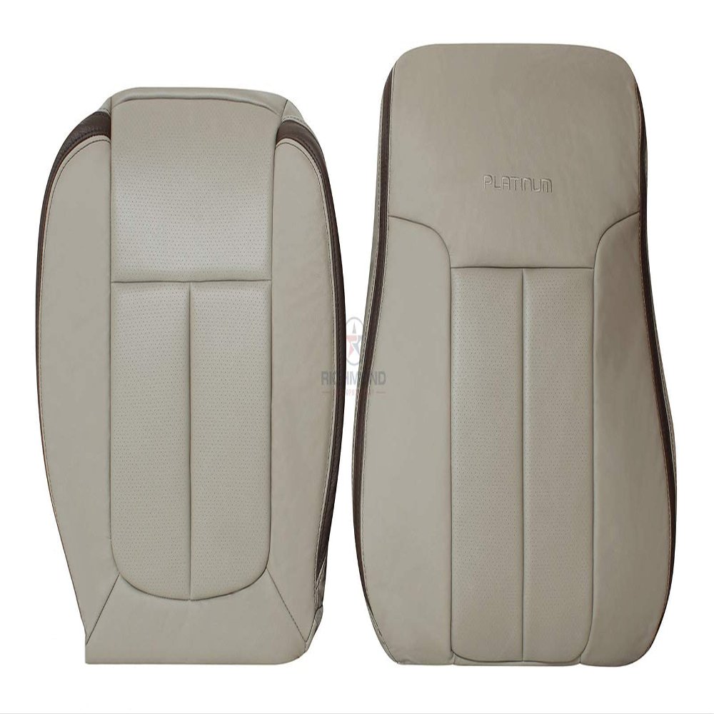 Richmond Auto Upholstery - Driver Side Complete Compatible with 2009-2010 Ford F-150 Platinum Edition, Replacement Synthetic Leather Seat Cover, Gray