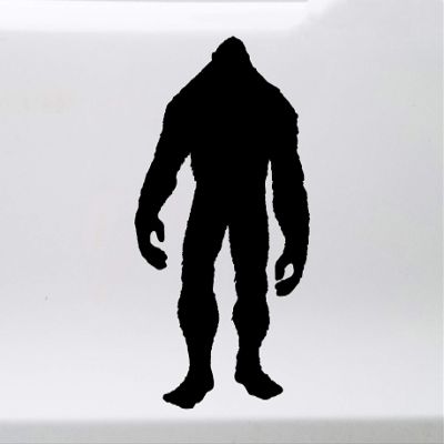 Minglewood Trading Silver - Bigfoot Vinyl Decal - Creature PNW - Die Cut Sticker - 13w x 22h inches