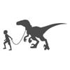 Little Boy Walking Pet Raptor 8 inch Dark Gray Indoor Outdoor Vinyl Decal view 1