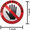 StickerTalk Do Not Touch Vinyl Stickers, 18 Stickers, 1 inch by 1 inch Each view 2