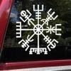 Minglewood Trading Lime - Viking Compass Vinyl Decal V1 - Norse Vegvisir Magic Rune Pagan - Die Cut Sticker - 7.5w x 7.5h inches view 1
