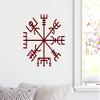 Minglewood Trading Black - Viking Compass Vinyl Decal V2 - Norse Vegvisir Magic Rune Pagan - Die Cut Sticker - 12w x 12h inches view 3