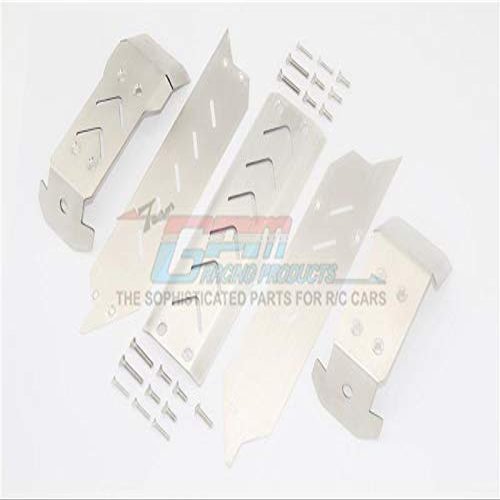 GPM For Traxxas 1/10 Maxx 4WD Monster Truck Upgrade Parts Stainless Steel Skid Plates - 24Pc Set Original Color