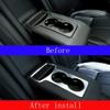 ABS Plastic Rear Row Cup Holder Cover Frame Trim Matte Silver for Land Rover Range Rover Sport 2014 2015 2016 2017 view 4