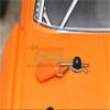 Body Clips + Silicone Mount For 1/5 To 1/8 RC Cars - 6Pc Set Orange view 3