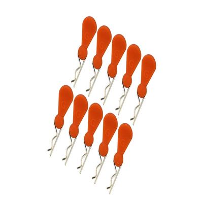 GPM Body Clips + Silicone Mount for 1/16 to 1/18 RC Cars - 10Pc Set Orange