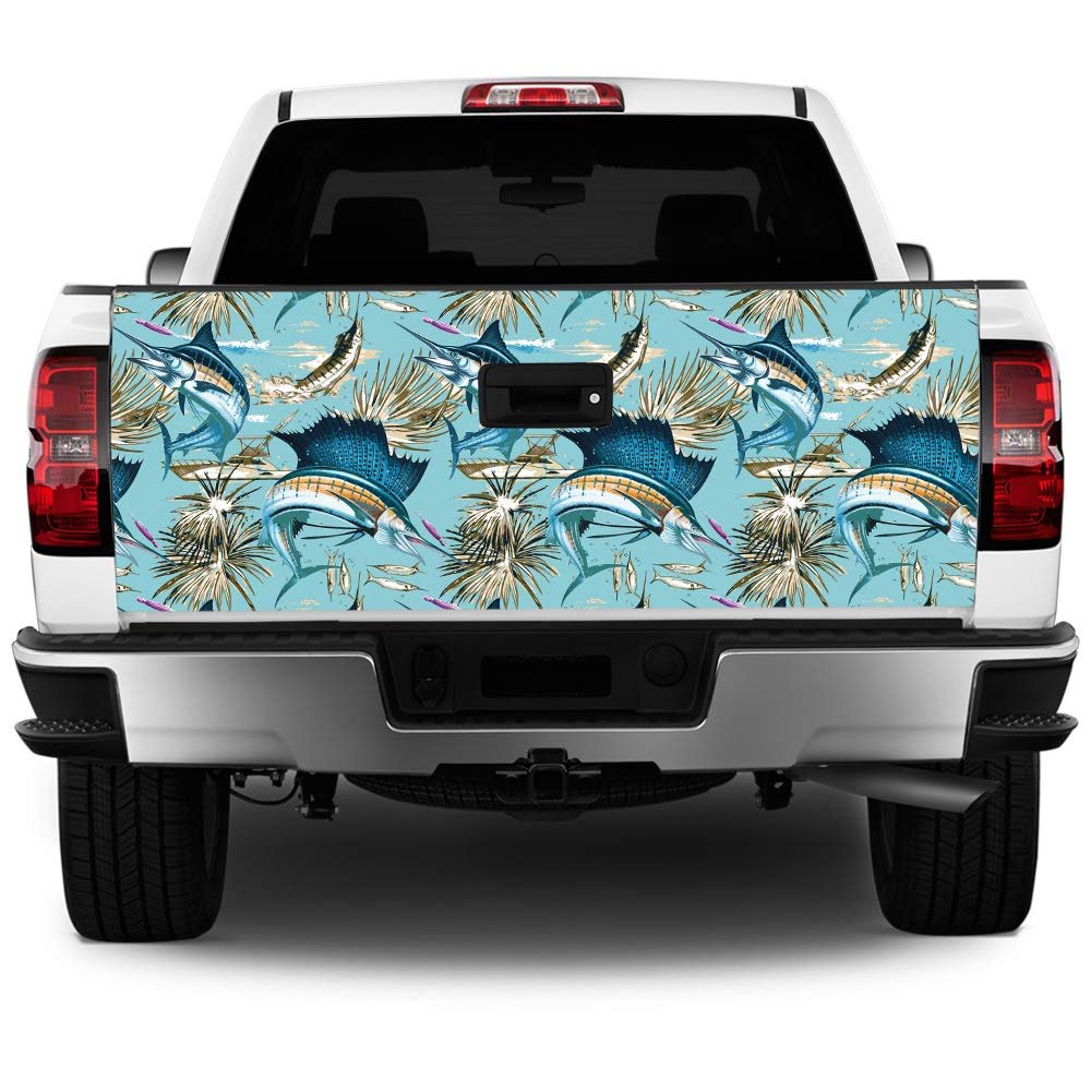 Truck Tailgate Wrap Island Fish HD Decal Graphics MightySkins Professional Grade 3M Material Universal Fit for Full Size Trucks Weatherproof & Car Wash Safe Made in The U.S.A.