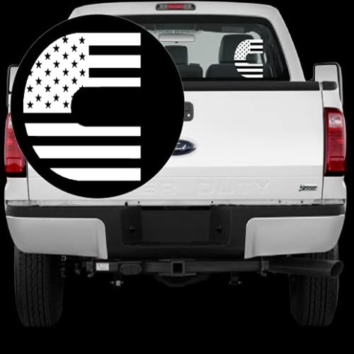 American Flag Vinyl Decal Compatible with Cummins Diesel Trucks 1500 2500 3500 Window Bumper Sticker Door Toolbox Hood Pick Size and Color (5x5, White)