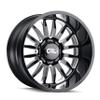 Cali Off-Road SUMMIT (9110) Black Wheel with Gloss Milled Spokes (22 x 10. inches /8 x 180 mm, 0 mm Offset) view 1