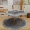 LOVEHOME Square Sheepskin Chair Cushion,Fluffy Wool Car Interior Seat Cover,Soft Seat Cushion Warm Fit for Auto Square Table-Gray 40x40cm(16x16inch) view 1