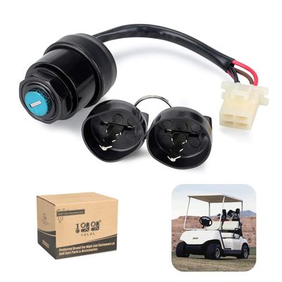 10L0L Golf Cart Ignition Key Switch W/2 Keys (OEM JN3-82510-00-00) for Yamaha G14, G14 Gas and Electric Golf Cart Key Switch with Wiring Harness(4 Pin)