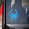 Minglewood Trading Orange - Crab Vinyl Sticker - Crustacean Claws Beach Sea Creature Ocean King -V1- Die Cut Decal - 8.5w x 6.75h inches view 3