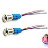 Viping Car Horn Button 12V 16mm LED On/Off Switch Momentary Button Reset Switch Dedicated Connector Switch Power Metal Toggle Switch Car RVTruck Boat Motorcycle DIY Switch LED Red self-Locking 2 Pack view 1