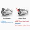 Viping Car Horn Button 12V 16mm LED On/Off Switch Momentary Button Reset Switch Dedicated Connector Switch Power Metal Toggle Switch Car RVTruck Boat Motorcycle DIY Switch LED Red self-Locking 2 Pack view 2