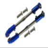 Aluminum + Stainless Steel Adjustable Front Steering Tie Rod for Arrma 1:8 KRATON/Talion/Notorious/Outcast/KRATON V5 / Notorious V5 / 1:7 FIRETEAM - 2Pc Set Blue view 1