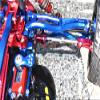 Aluminum + Stainless Steel Adjustable Front Steering Tie Rod for Arrma 1:8 KRATON/Talion/Notorious/Outcast/KRATON V5 / Notorious V5 / 1:7 FIRETEAM - 2Pc Set Blue view 2