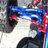 Aluminum + Stainless Steel Adjustable Front Steering Tie Rod for Arrma 1:8 KRATON/Talion/Notorious/Outcast/KRATON V5 / Notorious V5 / 1:7 FIRETEAM - 2Pc Set Blue view 3