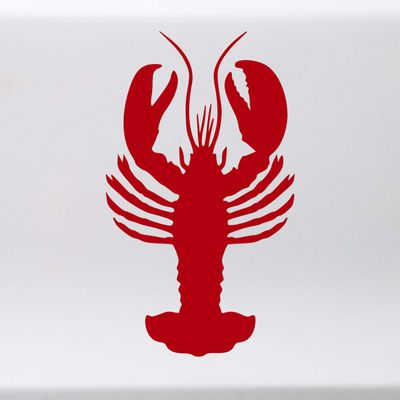 Minglewood Trading Red - Lobster Vinyl Sticker - Crustacean Sea Creature Claws Tail Rock - Die Cut Decal - 7.5w x 12.5h inches