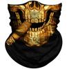 Obacle Skull Face Mask Half for Dust Wind UV Sun Protection Seamless 3D Tube Mask Bandana for Men Women Durable Thin Breathable Skeleton Mask Motorcycle Riding Biker (Skull Cigar Gold Copper) view 1