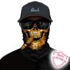 Obacle Skull Face Mask Half for Dust Wind UV Sun Protection Seamless 3D Tube Mask Bandana for Men Women Durable Thin Breathable Skeleton Mask Motorcycle Riding Biker (Skull Cigar Gold Copper) view 2