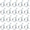 MroMax Double Wire Spring Hose Clamp-18mm Inner Dia Fuel Line Silicone Tube Spring Clips Low Pressure Air Clip Zinc Plated Silver Tone for Motorcycle Scooter ATV 20Pcs view 1