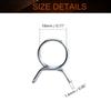 MroMax Double Wire Spring Hose Clamp-18mm Inner Dia Fuel Line Silicone Tube Spring Clips Low Pressure Air Clip Zinc Plated Silver Tone for Motorcycle Scooter ATV 20Pcs view 2