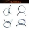 MroMax Double Wire Spring Hose Clamp-18mm Inner Dia Fuel Line Silicone Tube Spring Clips Low Pressure Air Clip Zinc Plated Silver Tone for Motorcycle Scooter ATV 20Pcs view 3