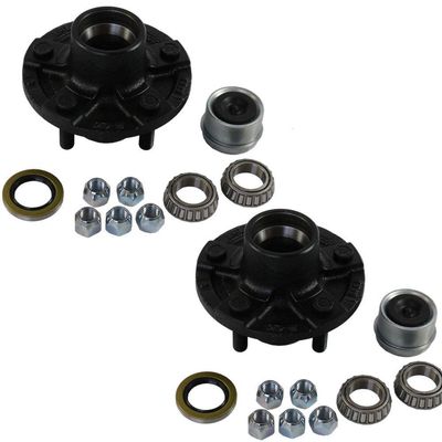 Trailer Idler Hub Kits 5 on 4.5" 2Pcs Fit for Axle 1-1/16" Bearings 2000 lbs